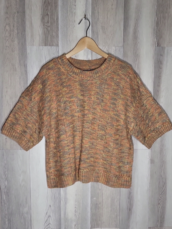 Madewell Sweaters - Madewell Womens XL Marled Knit Short Sleeve Sweater Pullover Oversized Cozy